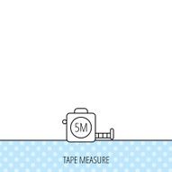 Tape measurement icon Roll ruler sign N4