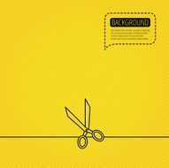 Tailor scissors icon Hairdressing sign N6