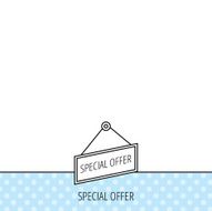 Special offer icon Advertising banner tag sign N8