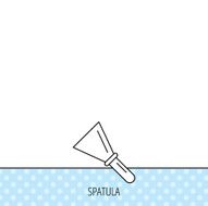 Spatula icon Finishing repair tool sign N5