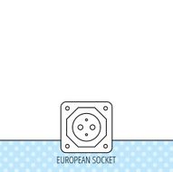 European socket icon Electricity power adapter N4