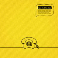 Retro phone icon Old telephone sign N3