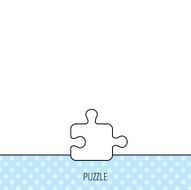 Puzzle icon Jigsaw logical game sign N17