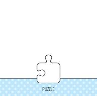 Puzzle icon Jigsaw logical game sign N18