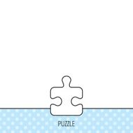 Puzzle icon Jigsaw logical game sign N19
