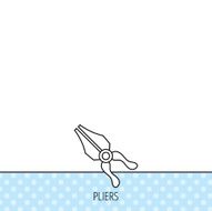 Pliers icon Repairing fix tool sign N6
