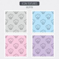 Muffin icon Cupcake dessert sign N2
