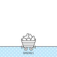 Minerals icon Wheelbarrow with jewel gemstones N4