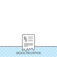 Medical prescription icon Health document sign N3