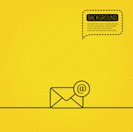 Envelope mail icon Email message with AT sign N4