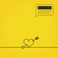 Love heart icon Amour arrow sign N2