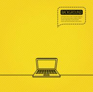 Laptop icon Mobile PC sign N4