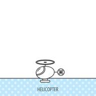 Helicopter icon Urban air transport sign N4