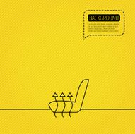 Heated seat icon Warm autoarmchair sign N2