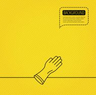 Rubber gloves icon Latex hand protection sign N3