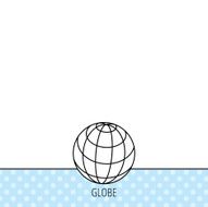 Globe icon World travel sign N3