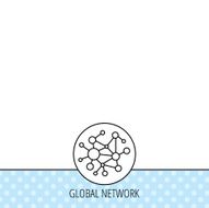 Global network icon Social connections sign N3