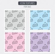 For sale icon Advertising banner tag sign N5