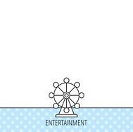 Ferris wheel icon Entertainment park sign N6