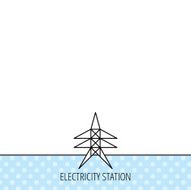 Electricity station icon Power tower sign N4