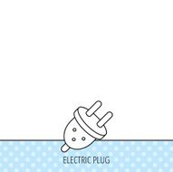 Electric plug icon European socket sign N2