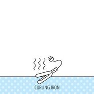 Curling iron icon Hairstyle electric tool sign N3