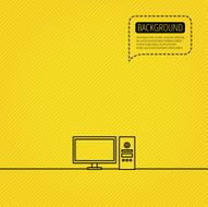 Computer PC icon Widescreen display sign N5