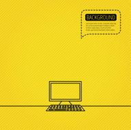 Computer PC icon Widescreen display sign N6