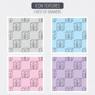 Chest of drawers icon Interior commode sign N2