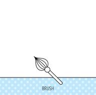 Brush icon Paintbrush tool sign N14