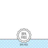 BPA free icon Bisphenol plastic sign N4