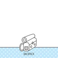 Backpack icon Travel equipment sign N3