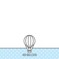 Air balloon icon Fly transport sign N3