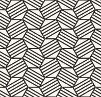 monochrome outline pattern of hexagons