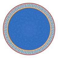 Rosette with meander pattern