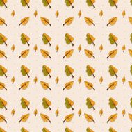 Seamless pattern of autumn leaves