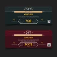 Gift Voucher Coupon Card Green and red N2