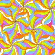 Colorful retro seamless flowers background