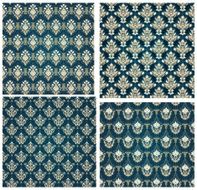 Colorful Seamless Damask Set