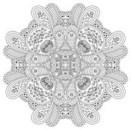Black And White Mandala N10