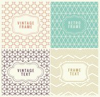 Retro Mono Line Frames with place for Text