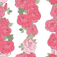 Pink rose on the white background N7