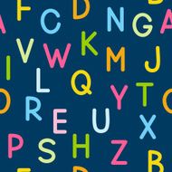 Seamless pattern with color letters N2