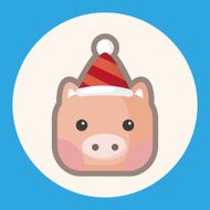 animal pig cartoon theme elements N3