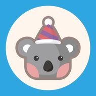 animal koala cartoon theme elements