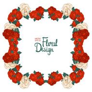 Vintage floral vector frame N8