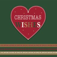 Christmas card with heart design vector illustration N2