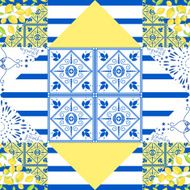Seamless patchwork pattern Quilted fabric style