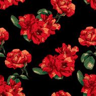 Seamless pattern with vintage roses N2
