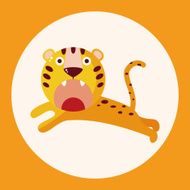 animal tiger cartoon theme elements N6